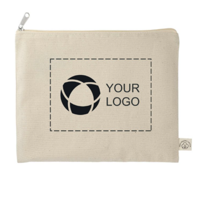 Organic Cotton Flat Travel Pouch