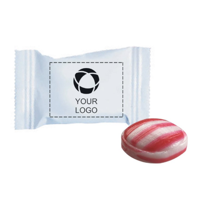 Individually Wrapped Red Striped Peppermint, Case of 1000